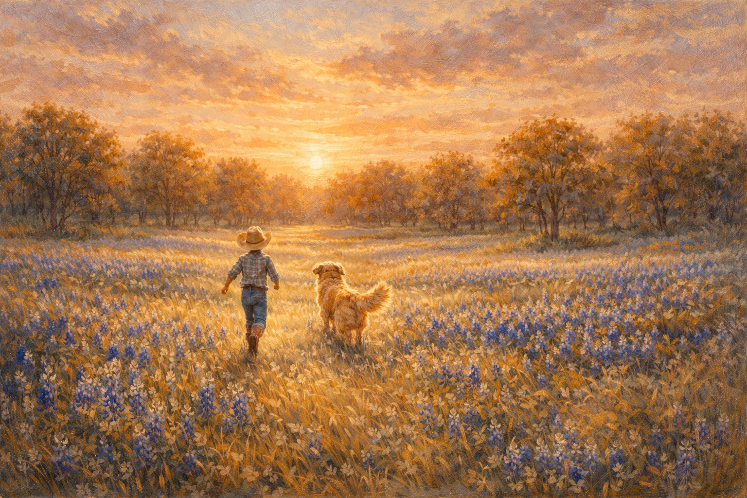 Bluebonnet field